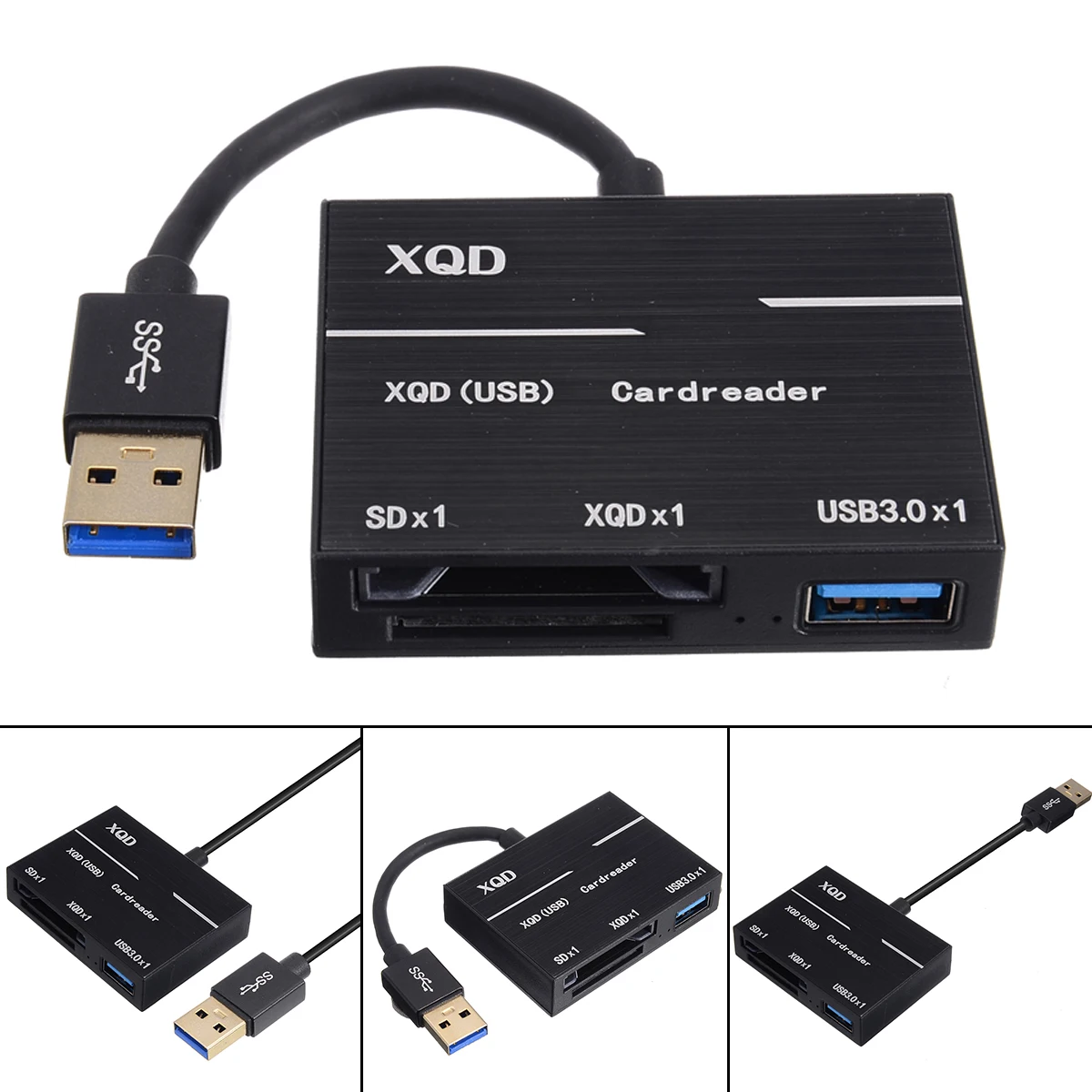 1 шт. Универсальный USB3.0 концентратор кард-ридер черный все-в-одном XQD SD кард-ридер 500 МБ/с./с высокоскоростной XQD2.0 адаптер Комплект Mayitr