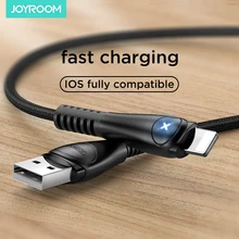 Nylon Braided Phone USB Cable For iPhone Fast Charger USB Cables For iPhone 11 Pro Max X 8 7 6 iPad Data Wire W/ Led Indicator