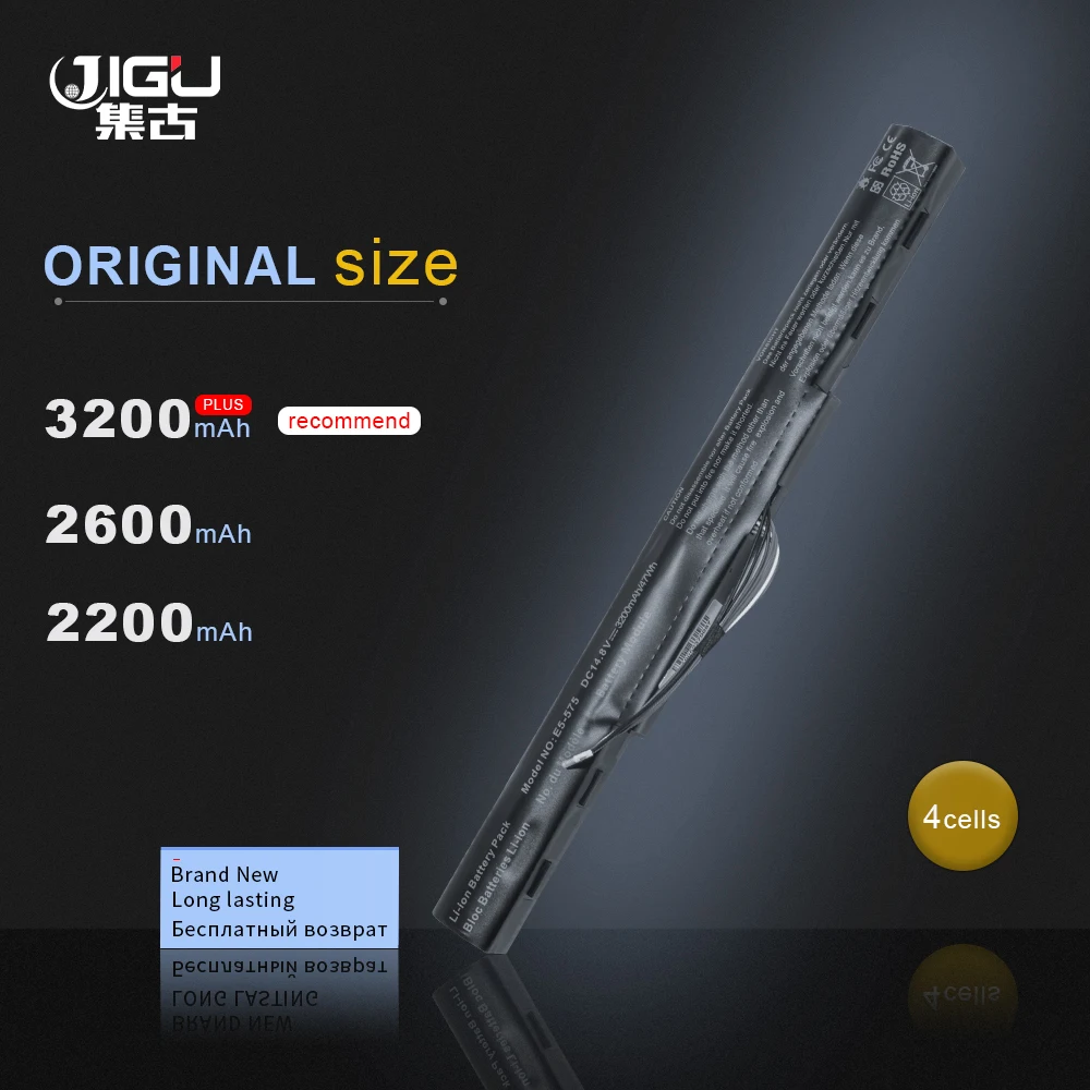 JIGU 4 ячейки AS16A5K AS16A7K Аккумулятор для ноутбука ACER Aspire E 15 E5 476G 53KY 575|Аккумуляторы