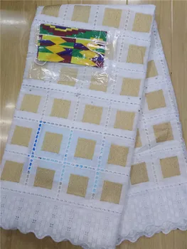 

2020 5yards eyelet swiss voile lace fabric good quality cotton lace fabric for women dress sewing A32MAY051