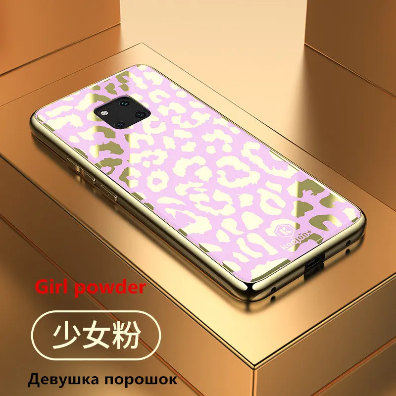 Розовый Чехол xiaomi 8 lite с гальваническим леопардовым покрытием для телефона xiaomi mi 9 9se Plexiglass, чехол для телефона xiaomi mi 8 8 se 8 pro 8 lite - Цвет: Розовый