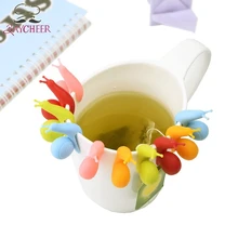 10 шт. в форме улитки, силиконовый держатель для чайных пакетиков, подстаканники, маркеры для напитков, стеклянные идентификаторы, силиконовый чайный пакетик