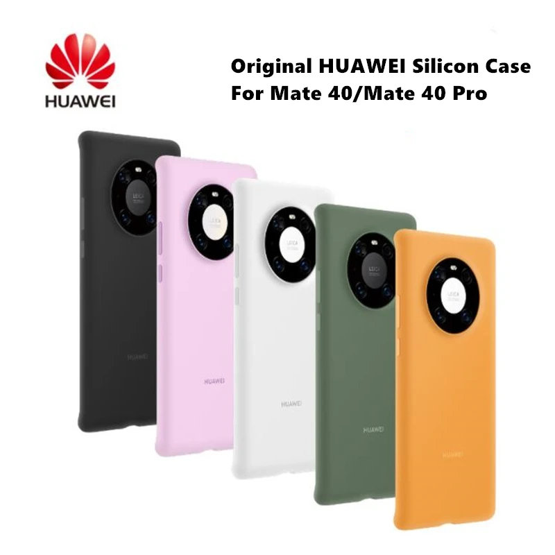 Official Original HUAWEI Mate 40/40 Pro Silicon Case Back Cover with Fiber inside Capa Shell for Mate40/40 Pro phone case cover