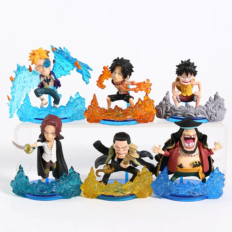 

One Piece WCF World Collectable Figure BURST Luffy Ace Shanks Marco Sir Crocodile Marshall D Teach 6pcs/set