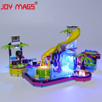 

JOY MAGS Only Led Light Kit For Andrea's Pool Party Toy Building Blocks Lighting Set Compatible With 41374 (NOT Include Model)