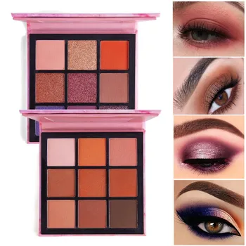 

9-color Matte Shimmer Eyeshadow Waterproof Smudge-proof Colorfast Glitter Eye Shadow palette cosmetics makeup glitter eyeshadow