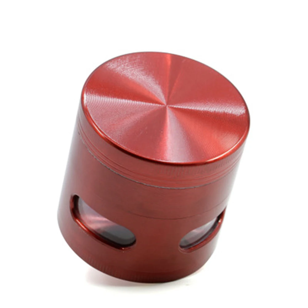 Zinc Alloy Grind Smoking Grinders Tobacco Grinder 52mm Cigarette Crush Cigarette Rolling Machine Perspective Window Smoking