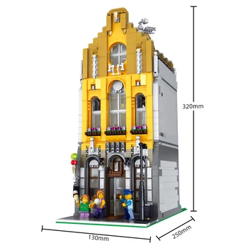 

10003 2605pcs Advanced Model Street View Series Ice Cream Parlor Building Blocks Bricks Kids toys Christmas Toys For Children