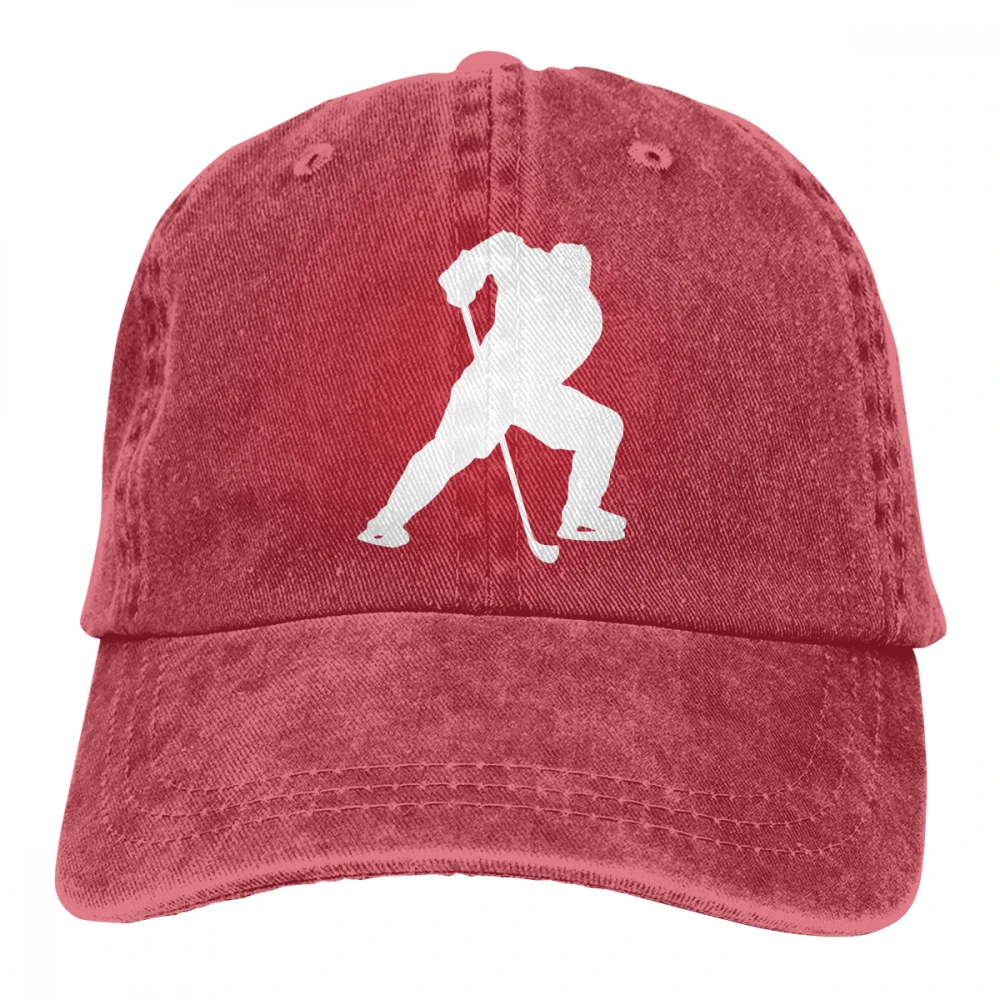 Хоккейный плеер Casquette черные унисекс Мужские Женские джинсовые бейсболка с ремешком кепки регулируемые Гольф папа шляпа