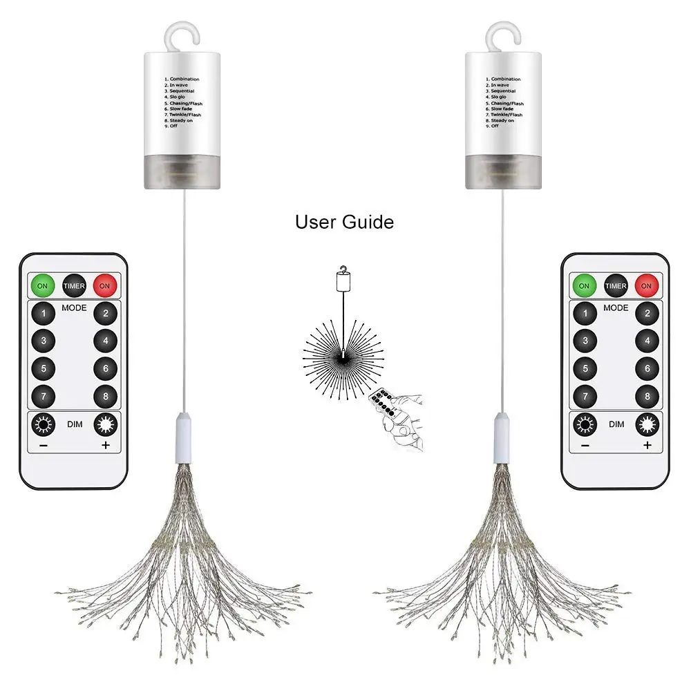198 LED String Lights Remote Control Waterproof Dandelion Firework LED Copper Wire String Lights Christmas Firework Fairy Lights 198 LED String Lights Remote Control Waterproof Dandelion Firework LED Copper Wire String Lights Christmas Firework Fairy Lights