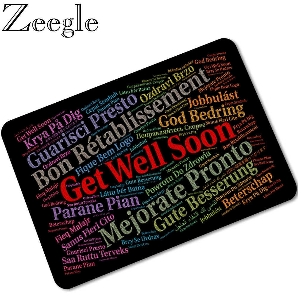 Welcome Entrance Door Mat Rubber Waterproof Floor Mat for Kitchen Hallway Bathroom Bath Carpet Rugs Outdoor Rug Home Decor Mats