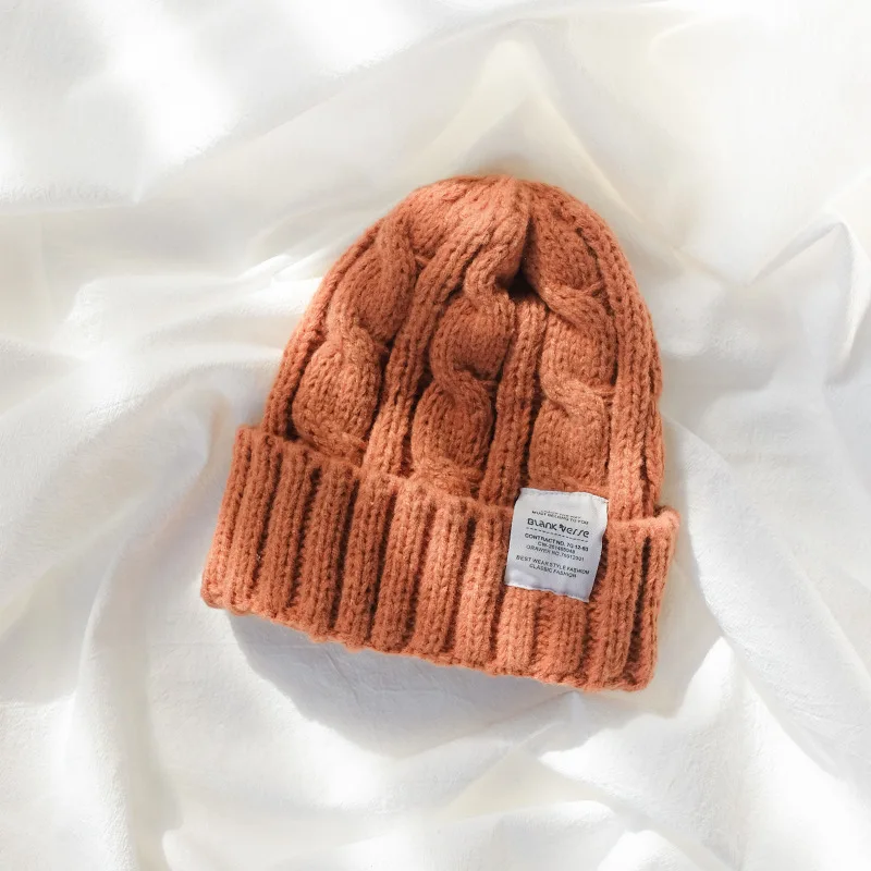 baggy beanie New Winter Beanie Hat for Women Knit Cap Fashion Warm Couple Cap Lady Thread Knitted Beanie Chapeau Female Bonnet шляпа женская woolen cap for men Skullies & Beanies