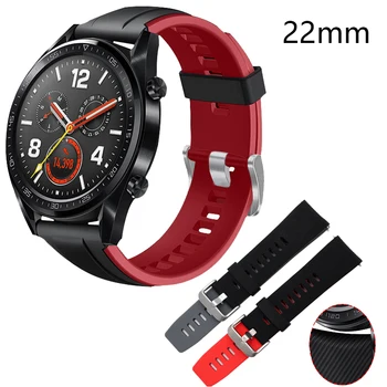 

Silicone watch Strap for huawei watch gt2 46mm Strap bracelet for Honor Magic Watch 46mm watch band for 22mm smart watch correa