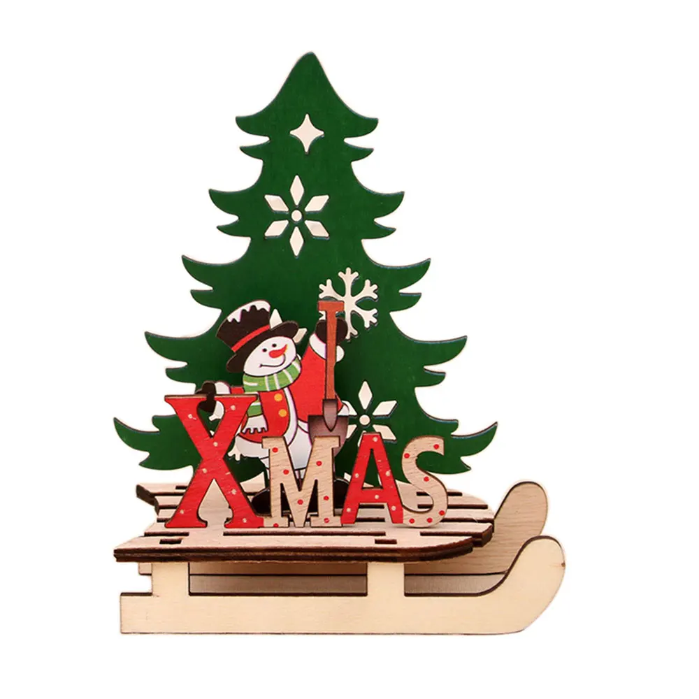 Новогоднее натуральное Рождественское дерево лось, украшение для рождественской елки, Рождественское украшение для дома, деревянная подвеска, подарки Navidad, хит - Цвет: A2