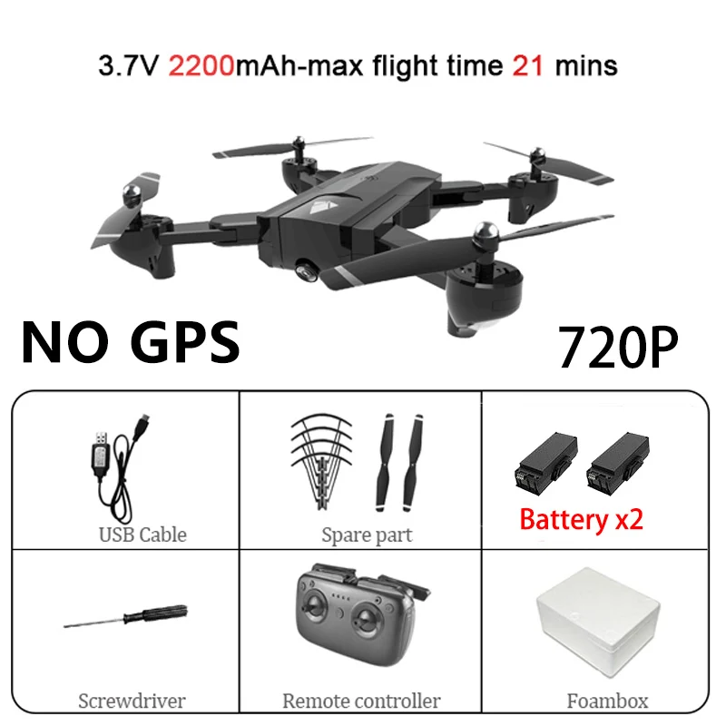 SG900 Wifi Радиоуправляемый Дрон с 720P 4K HD Двойная камера gps слежение за мной Квадрокоптер FPV Профессиональный беспилотник долгий срок службы батареи игрушка для детей - Цвет: Black 720P 2B