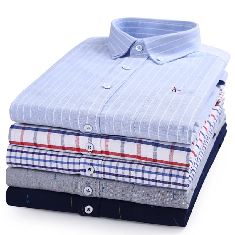 2019 reserva ARAMY Top Cotton Quality New Striped lattice Mens Shirts Aramy Camisa oxford Embroidery men shirts 2019 reserva ARAMY Top Cotton Quality New Striped lattice Mens Shirts Aramy Camisa oxford Embroidery men shirts