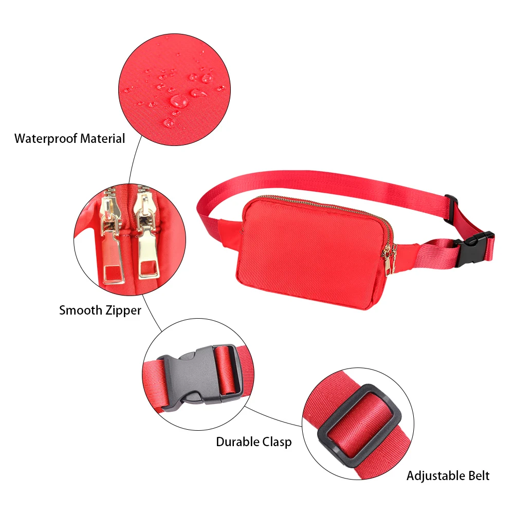 Buylor women's belt bags Fashion Waist Packs Designer Bum Bag Shoulder Chest Pack Waterproof Crossbody Bag Hip Phone Pouch 3
