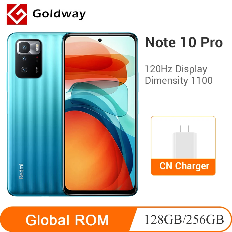 Сотовый телефон Xiaomi Redmi Note 10 Pro с глобальной прошивкой 128 Гб/256 ГБ 1100 дюймов