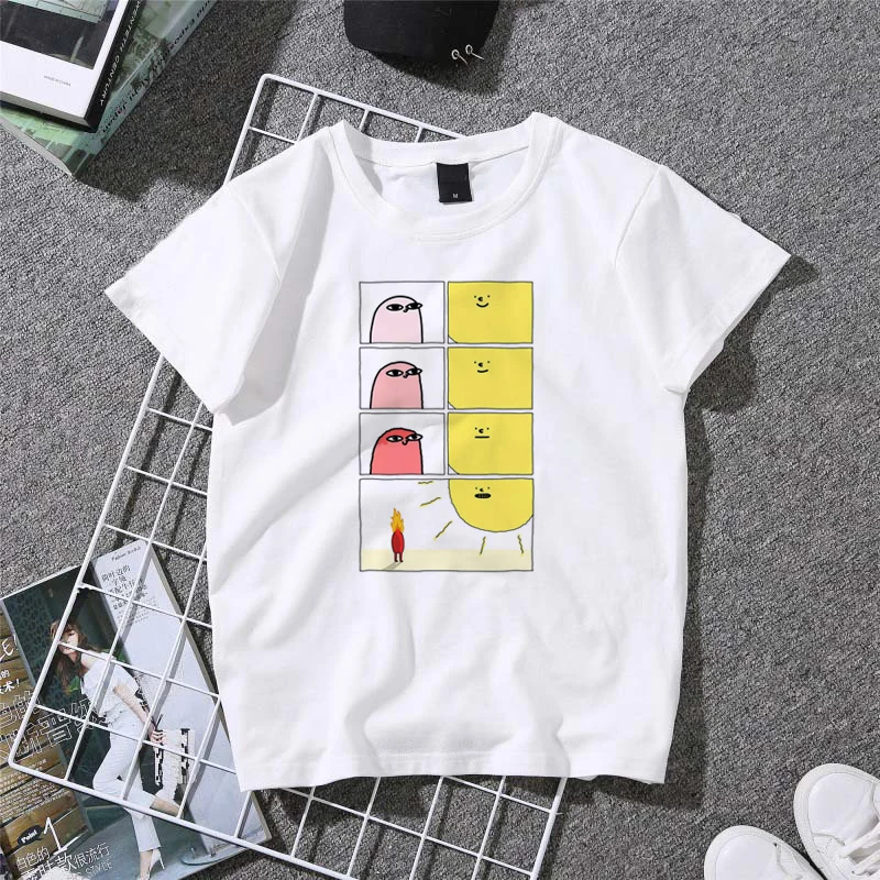 Летняя Новинка, Футболка Harajuku Ketnipz с мультяшным рисунком, футболка с круглым вырезом в стиле панк, футболка с принтом, Повседневная Уличная одежда с коротким рукавом, Женский Топ