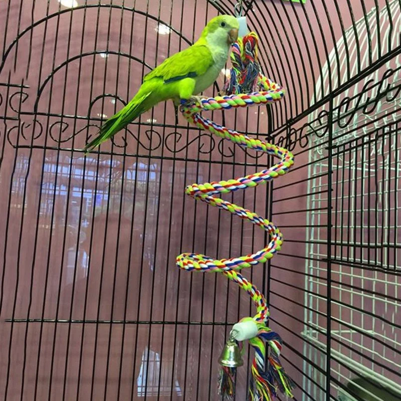 Parrot Climbing Toys Sturdy Bird Swing Rope Chewing Standing Bird Toys Parrot Budgie Cage Decoration Bird Accessories