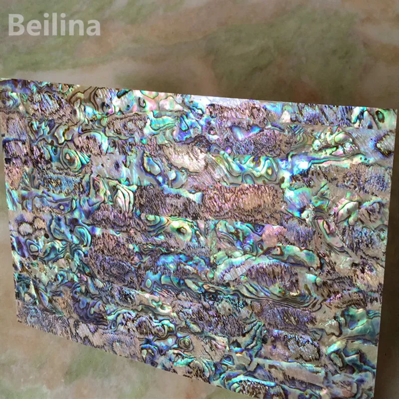 

1piece0.5mm New Zealand paua abalone shell laminate sheet for carved materiad and wood inlay home Crafts decoration 240mm/140mm