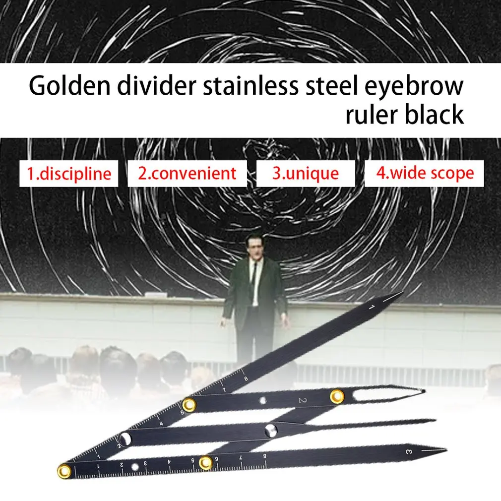 Three Point Positioning Balancer Tattoo Eyebrow Ruler Stainless Steel Golden Ratio Permanent Makeup Symmetrical Tools