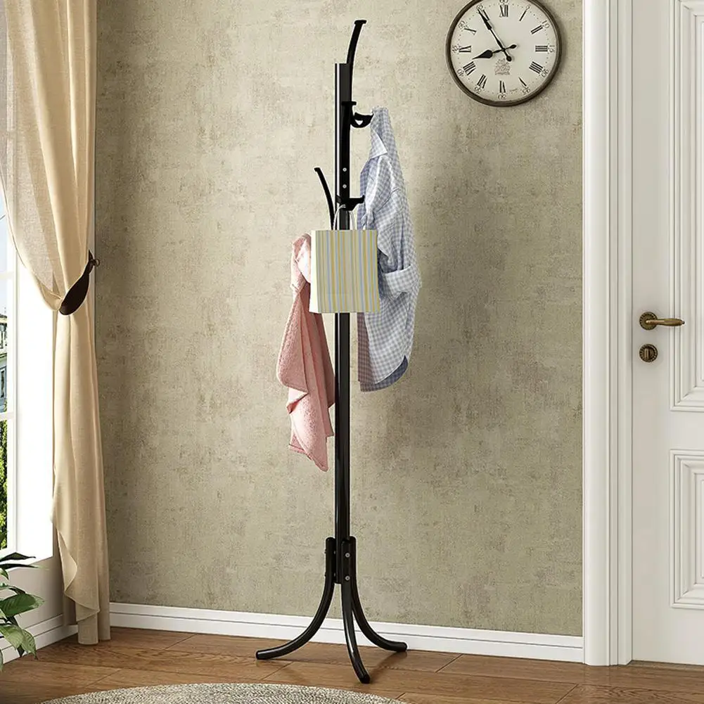 

Metal Coat Rack Living Room Hat Clothing Display Stand with Multi Hooks 43.5*37.7*177cm