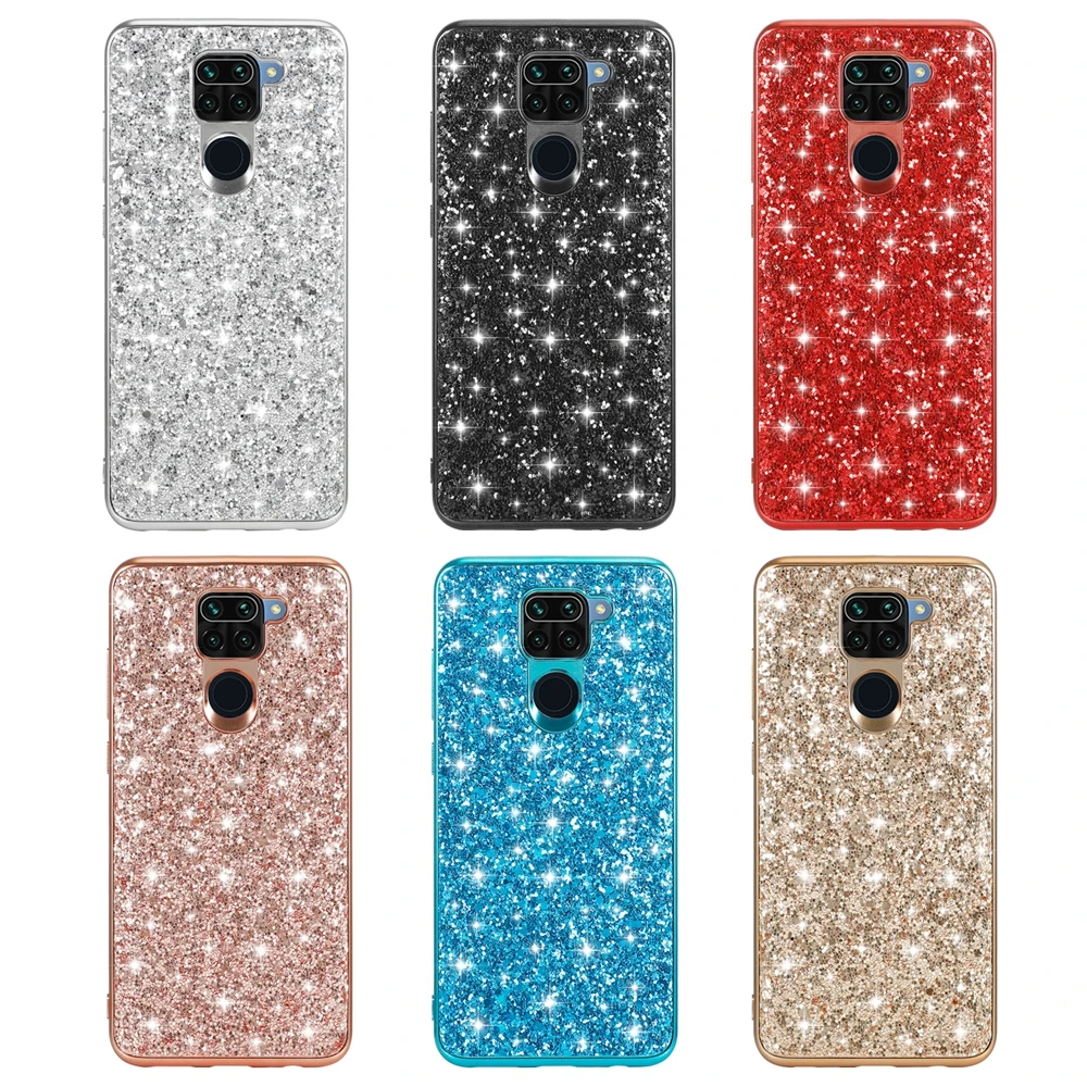 Redmi Note 9 9S Glitter Case for Etui Xiaomi Redmi Note 9 Pro Max Case na Xiomi Note9 S Bling Bling Shiny Luxury Cover Women