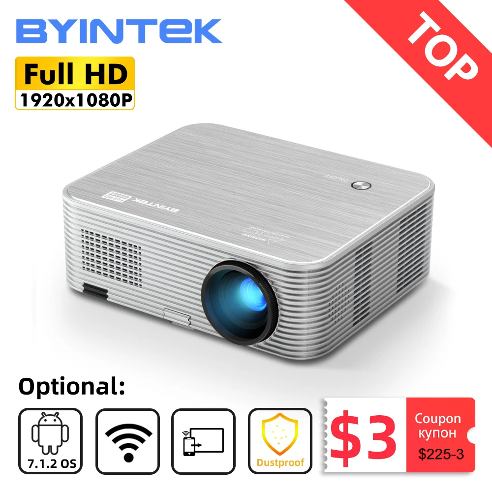 Beamer Video-Projector Smartphone Laser 3D BYINTEK Android Full-Hd 1080P LED 4K K15 Wifi