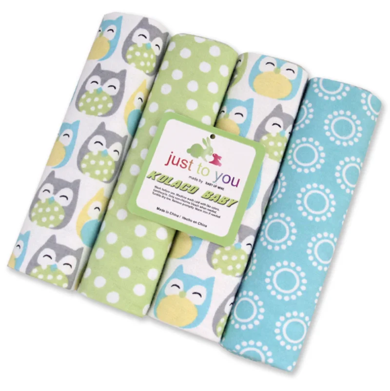 100cotton baby blanket 4pcs/lot flannel Baby quilt receiving newborn