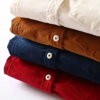 

Vintage Corduroy Shirt Women Casual Slim Long Sleeve Warm Shirt Femme Loose Button Streetwear Ladies Tops Blusa Feminina Q2073