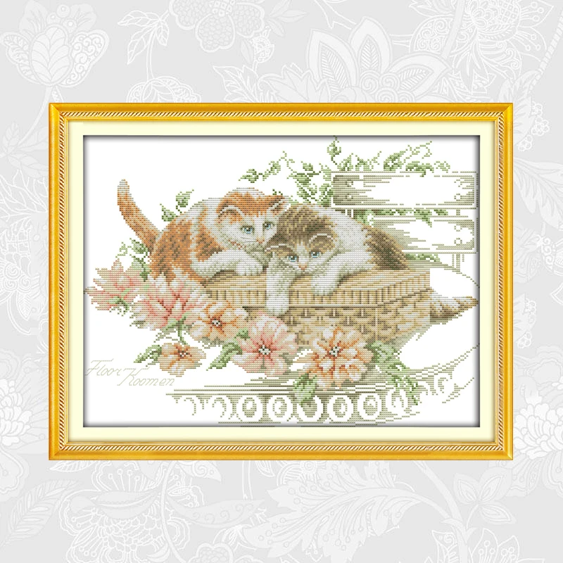 

Cross-stitch Patterns Flowers and Cats Count Aida Cross Stitch kit Sale DIY Handmade Embroidery Set Home Decoration Crafts
