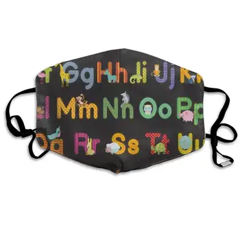 

Face Mask Animals Alphabet For Kids Customized Cycling Half Face Earloop Nose Mask For Girls