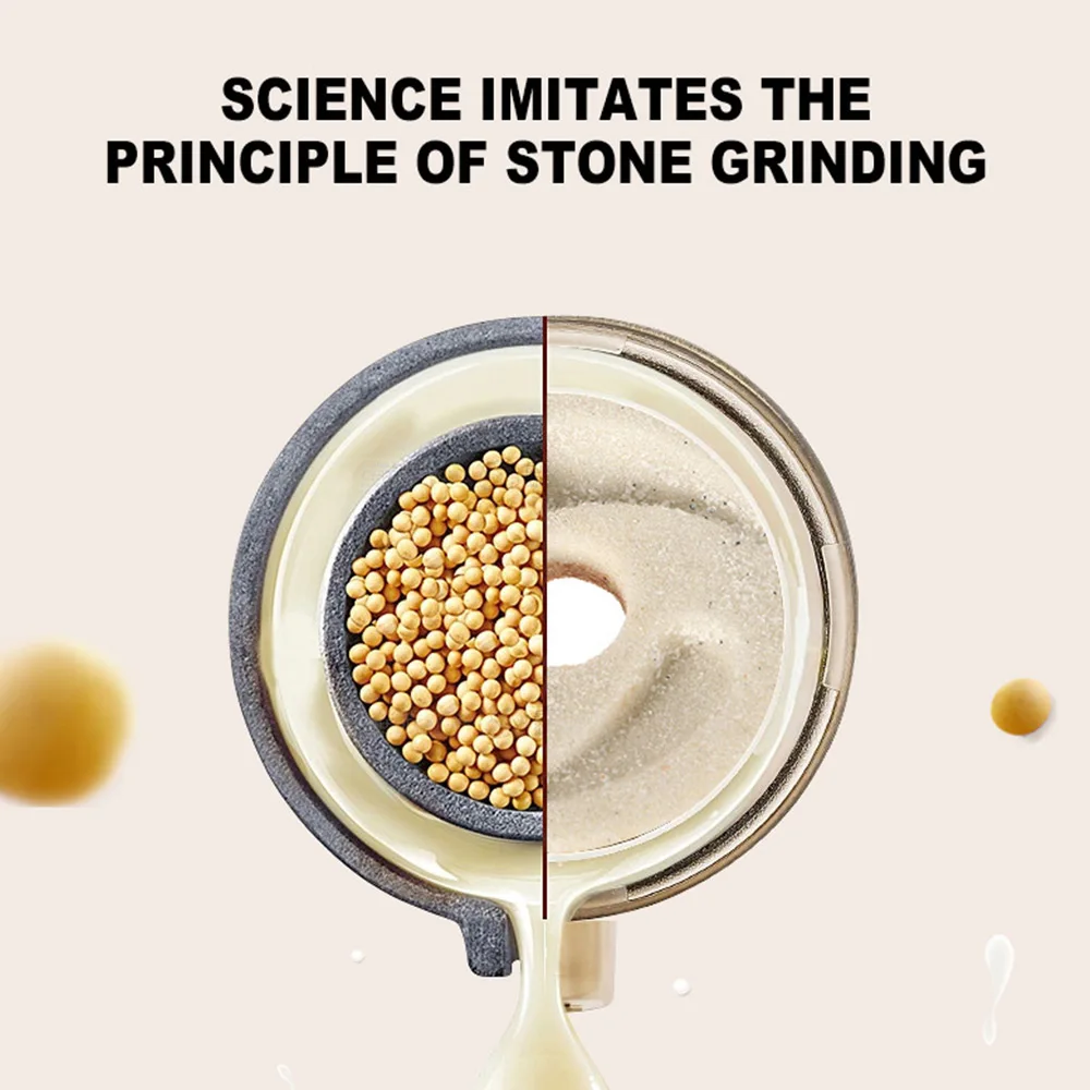 Electric Soybean Milk Machine Ginder Semi-automatic Juicer Commercial SoyMilk Filter-free Refiner Soymilk Machine Blender