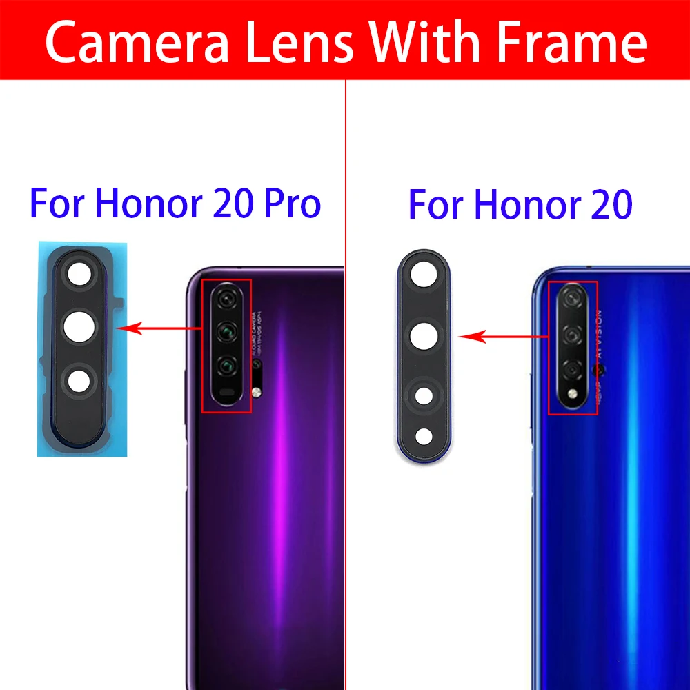 Клейкий стикер для объектива камеры Huawei Honor 20 Pro V30 X10 стекло с рамкой | Мобильные