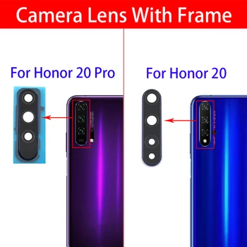 

Rear Camera Glass Lens Back Camera Glass Cover For Huawei Honor 20 Pro Camera Glass With Frame Cover Bezel