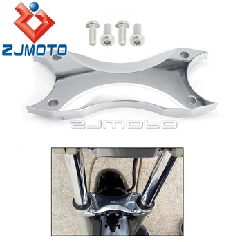 

VFBVMXJ3 Motorbikes CNC 3D Polished 6061 Billet Aluminum Fork Brace Hardware Kit For Yamaha V-Max VMX1200 1993-2007 Vilka skobka