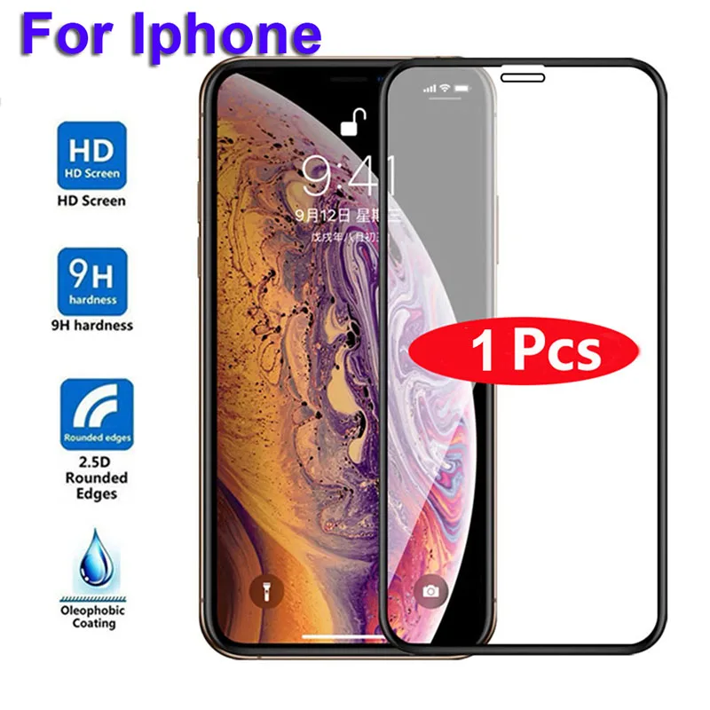 

HD Easy To Install Full Cover Tempered Glass for Iphone XS Max XR 11 11PRO Scratch Proof Screen Protector Glass Protective Film