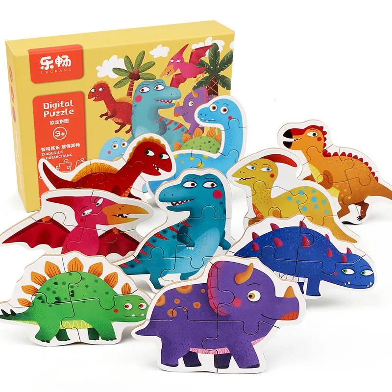 

Big Size Flake Baby Wooden Puzzle Early Education Animal Fruit Cognition Pair Card Puzzle Set With Box For Infant Gift
