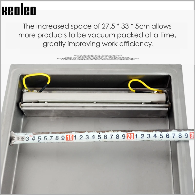 XEOLEO 1kpa Commercial Vacuum bags Sealer Desktop Vacuum sealing machine Vacuum machine 26cm Packing Machine for fruit Vegetable 4