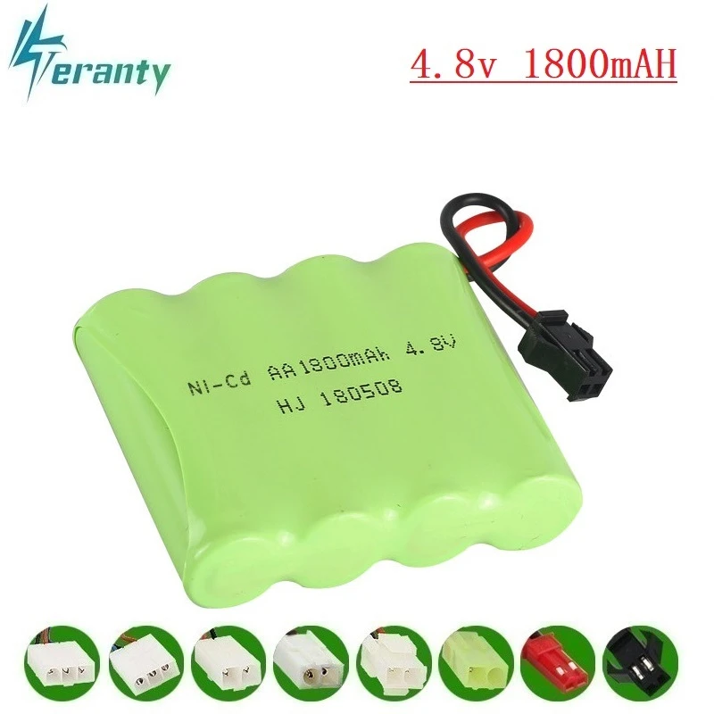 1800mah 4,8 v перезаряжаемая батарея для радиоуправляемых игрушек машинки танки роботы пистолеты радиоуправляемые лодки NiMH батарея AA 4,8 v 2400mah батареи в упаковке 20 шт