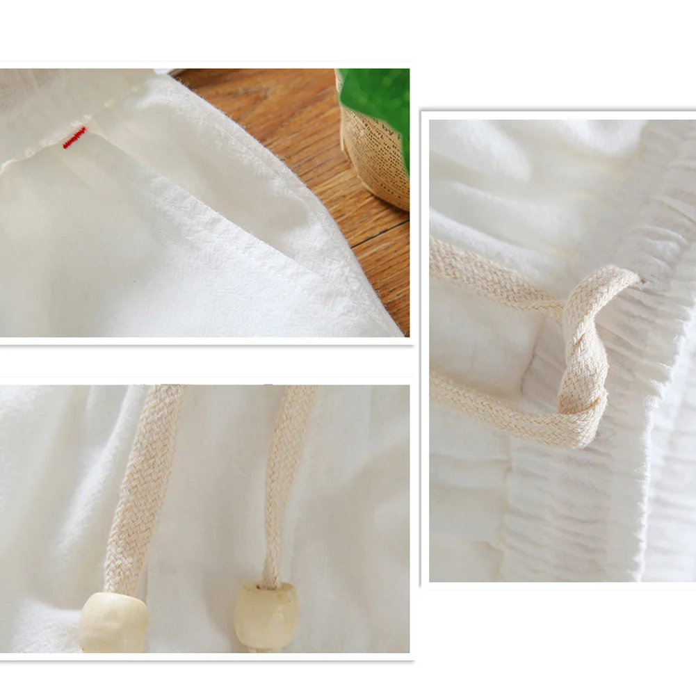 60% OFF Men Shorts Plus Size 5XL Pocket Beach Shorts Quick-drying Casual Sport Shorts Knee Length Drawstring Summer Clothes Cotton Linen