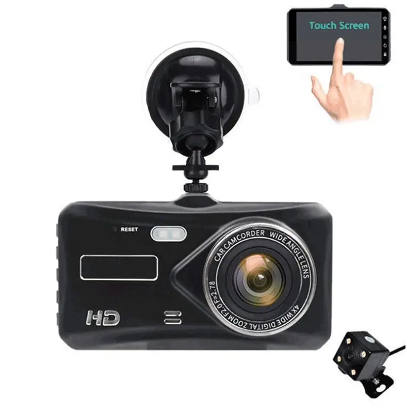 Двойной объектив Full HD 1080P " ips Автомобильный видеорегистратор g-сенсор режим парковки WDR