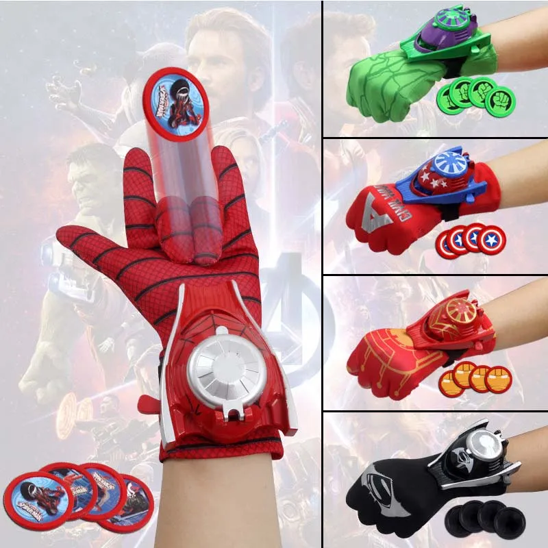 

Marvel Superhero Gloves Cosplay Avengers Thanos Glove Toy Halloween Party T Super Hero Launch Toys For Children