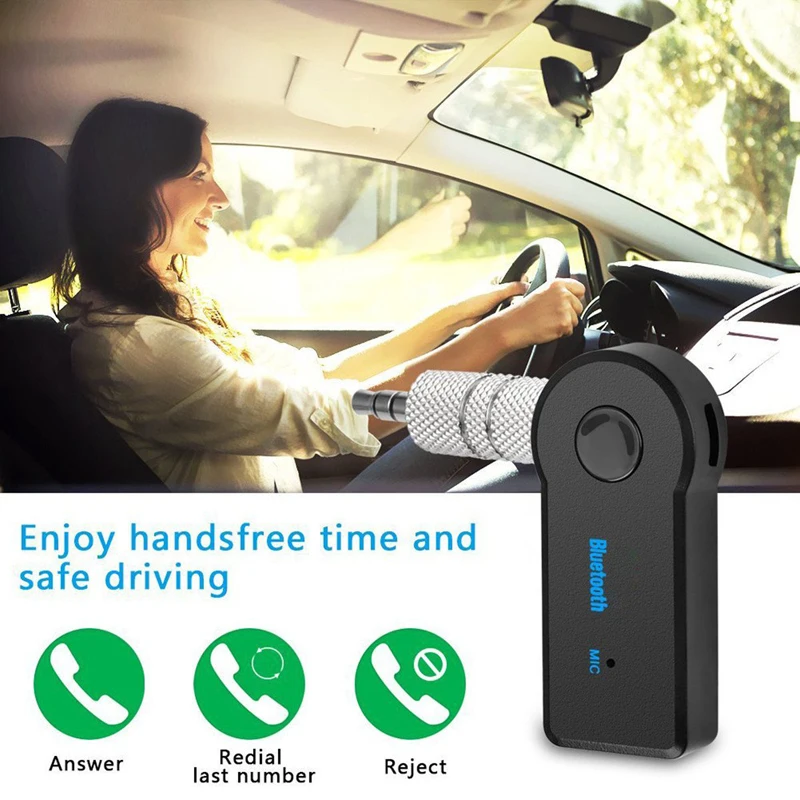 Bluetooth Adapter Bluetooth Transmitter Wireless Adapter for Audio Receiving Automotive Hands-free Calls Aux Turn 3.5 Speakers 3.5mm Jack Receiver
