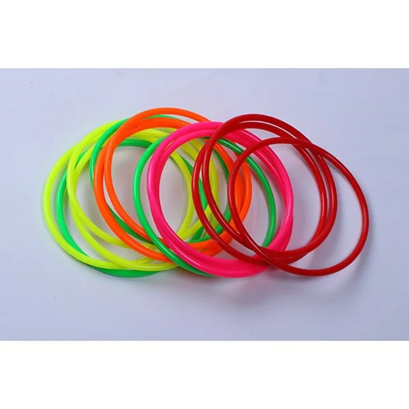 sport toy 20pcs 6cm Outdoor Colorful Plastic Hoopla Rings Throwing Circles For Kid Fun Sport Toy Grasping/movement Ability