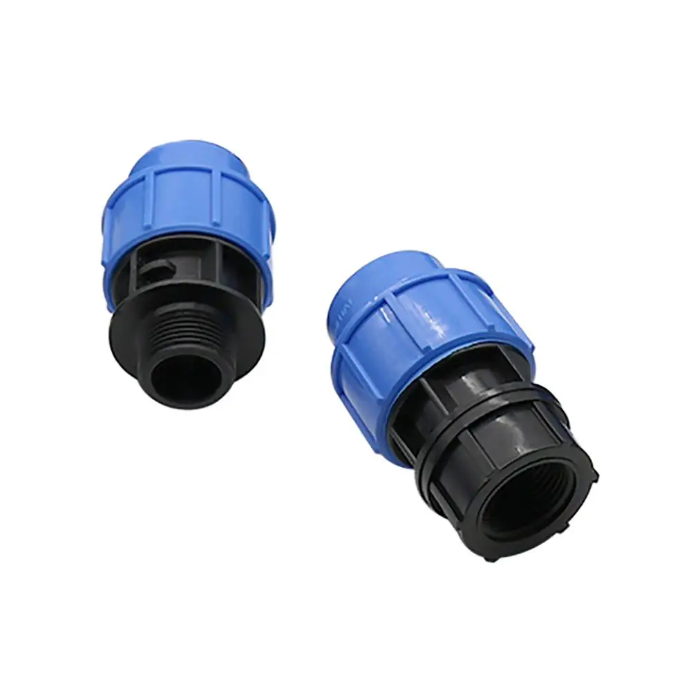 

1 Pc Inner Diameter 20mm To 1/2" Internal/External Thread PE Straight Connector Garden Irrigation Pipe Connection Joint Adapter