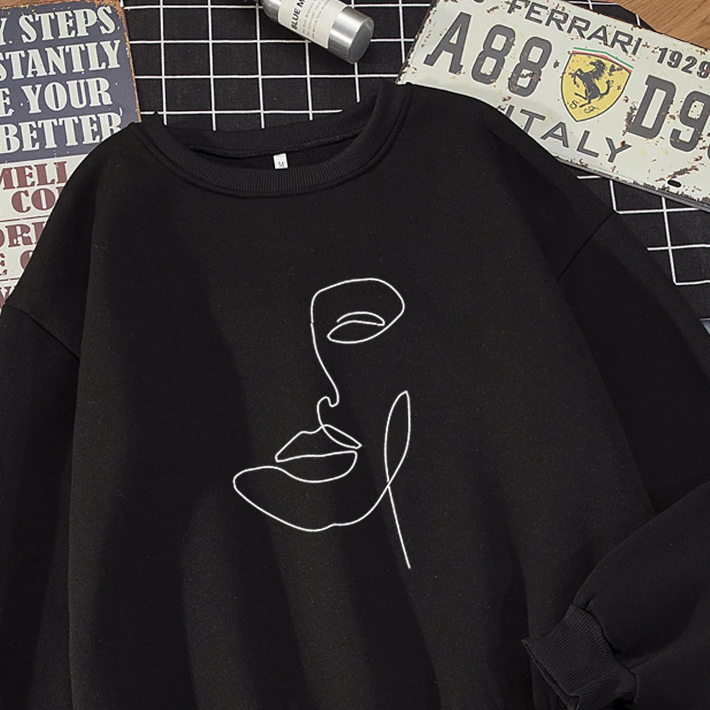 Abstract face sweatshirt Clearance
