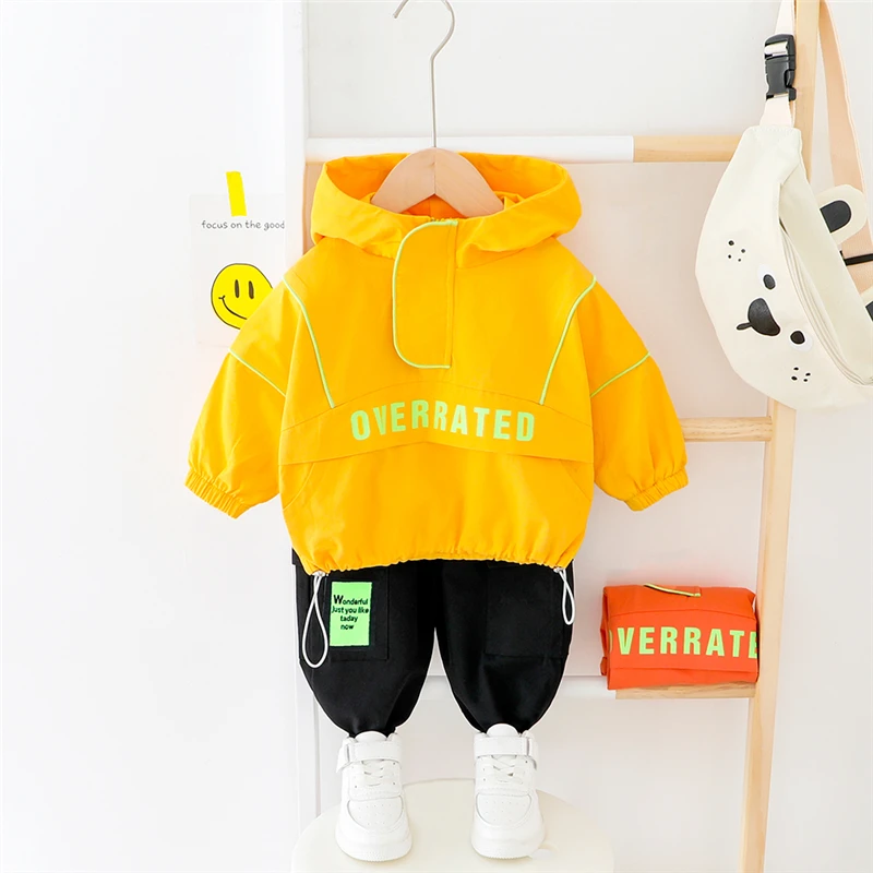 

2020 Spring Girls Boys Clothing Sets Sports Hooded Glowing T Shirt Pants Children Clothes Toddler Infant Clothing