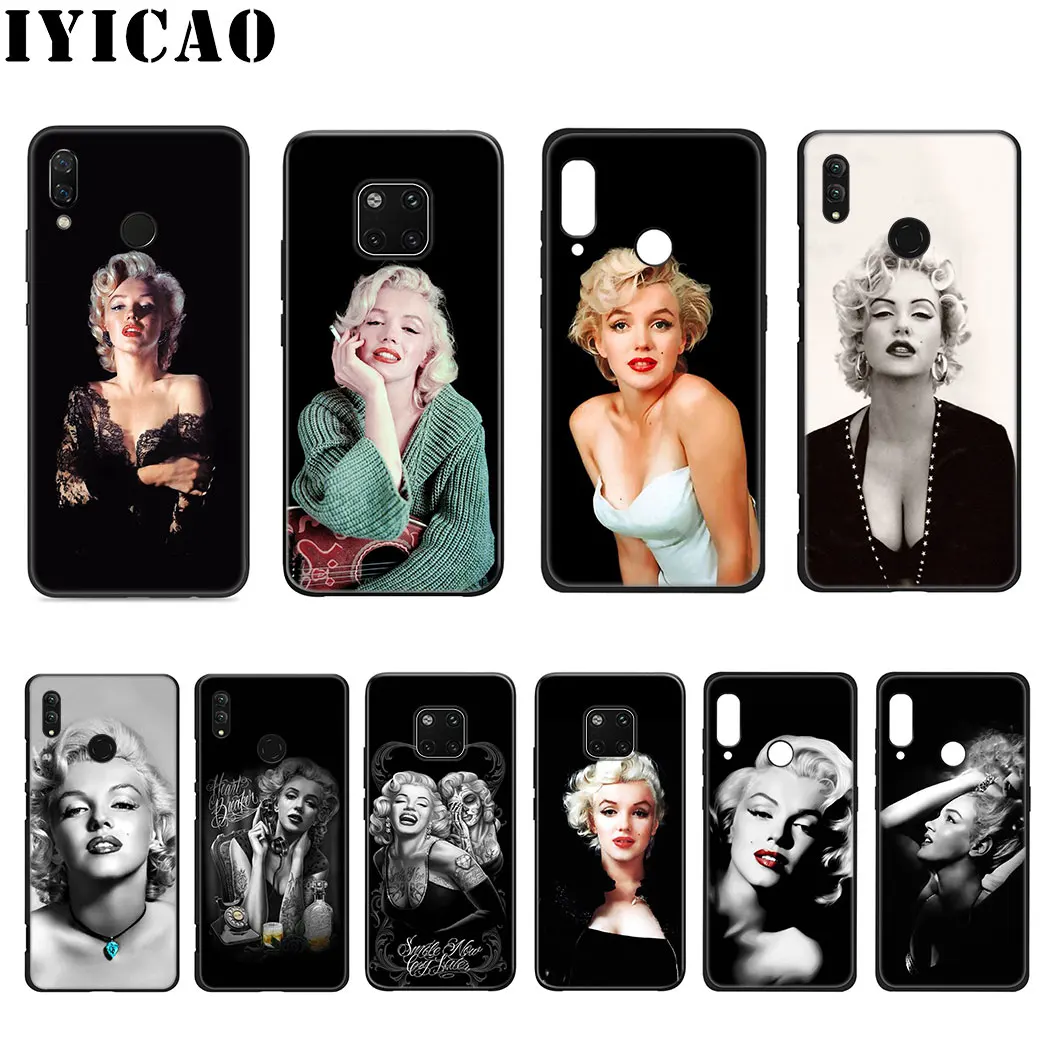 IYICAO Sexy Marilyn Monroe Soft Silicone Case for Huawei Mate 20 10 Lite Pro Nova 5i 4 3i 3 2i 2 |